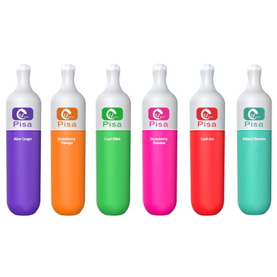दोहरी रंग एमटीएल बोतल के आकार का Vape 2% निकोटीन की बोतल के आकार का Vape प्लास्टिक इंजेक्शन 3000 Puffs