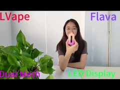 डुओ 2 जाल कॉइल्स एलईडी स्क्रीन डिस्पोजेबल वेप बार